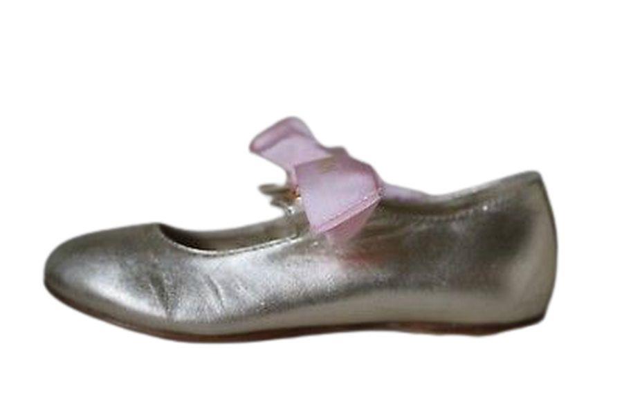FENDI GIRLS GOLD LEATHER SHOES EU 24 UK 7