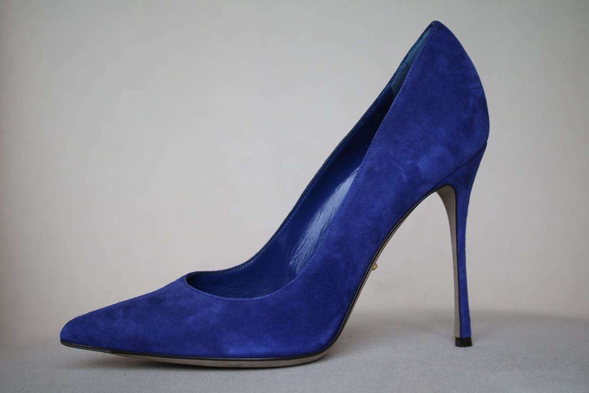 SERGIO ROSSI GODIVA SUEDE STILETTO PUMPS EU 38 UK 5 US 8