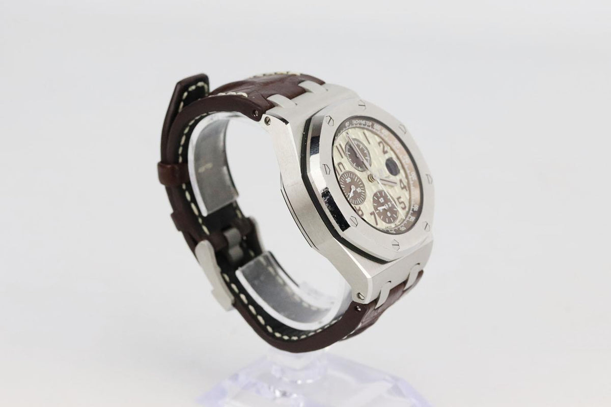 AUDEMAR PIGUET ROYAL OFFSHORE CHRONOGRAPH 42MM SAFARI STEEL WRIST WATCH