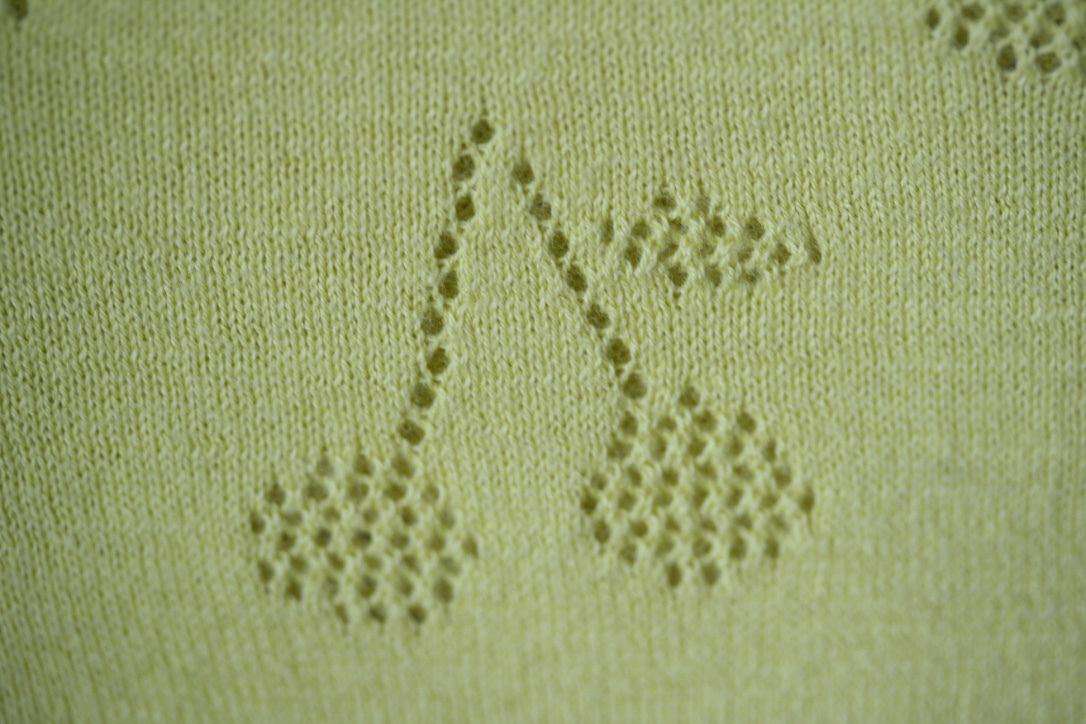 BONPOINT BABY YELLOW CHERRIES COTTON CARDIGAN 3 YEARS
