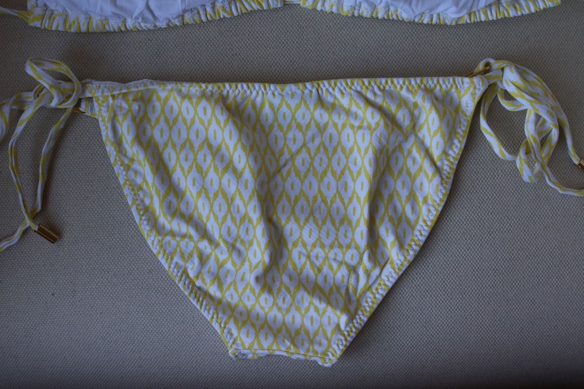 MELISSA ODABASH CANCUN YELLOW PRINT BIKINI UK 10/14