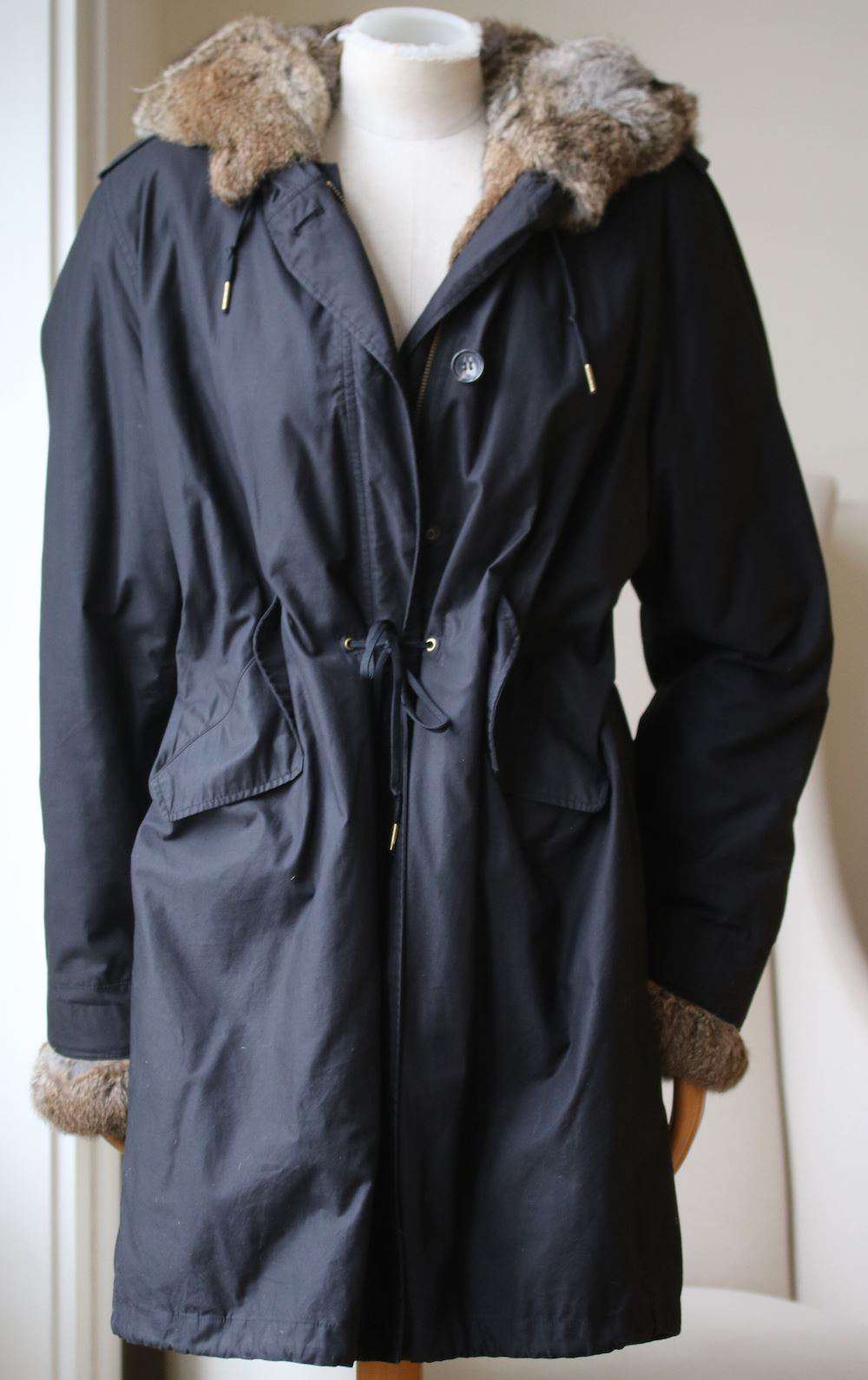 WOOLRICH LUXURY RABBIT FUR TRIMMED PARKA XLARGE