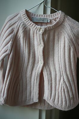 BABY DIOR TRICOT KNIT PINK KNITTED CARDIGAN 6 MONTHS