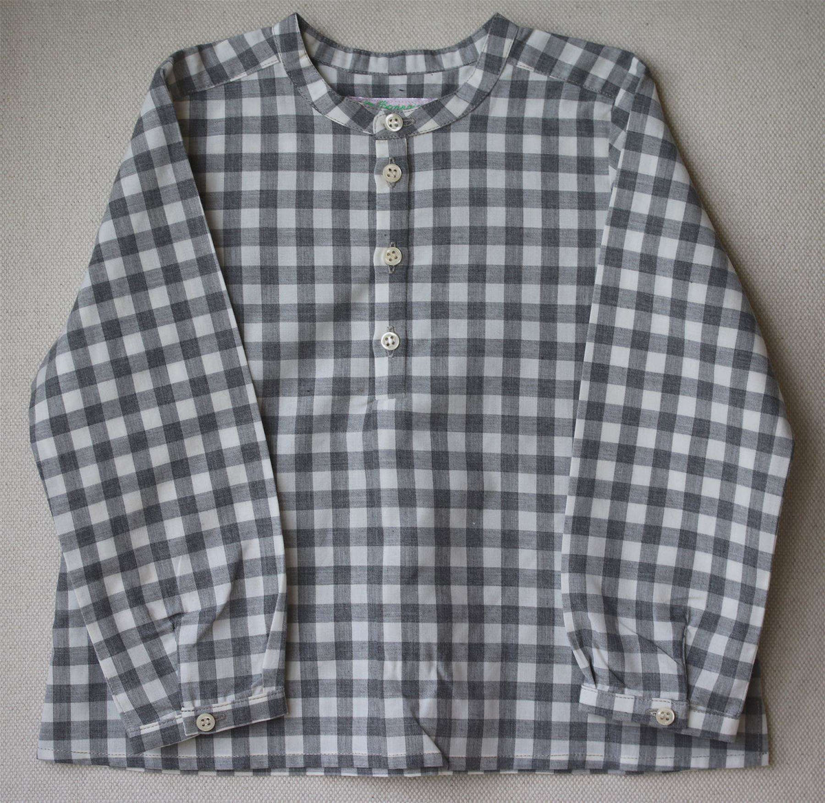 BONPOINT BABY GREY CHECK SHIRT 2 YEARS