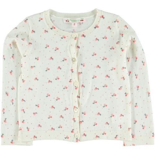 BONPOINT GIRLS CHERRY PRINT CARDIGAN 4 YEARS