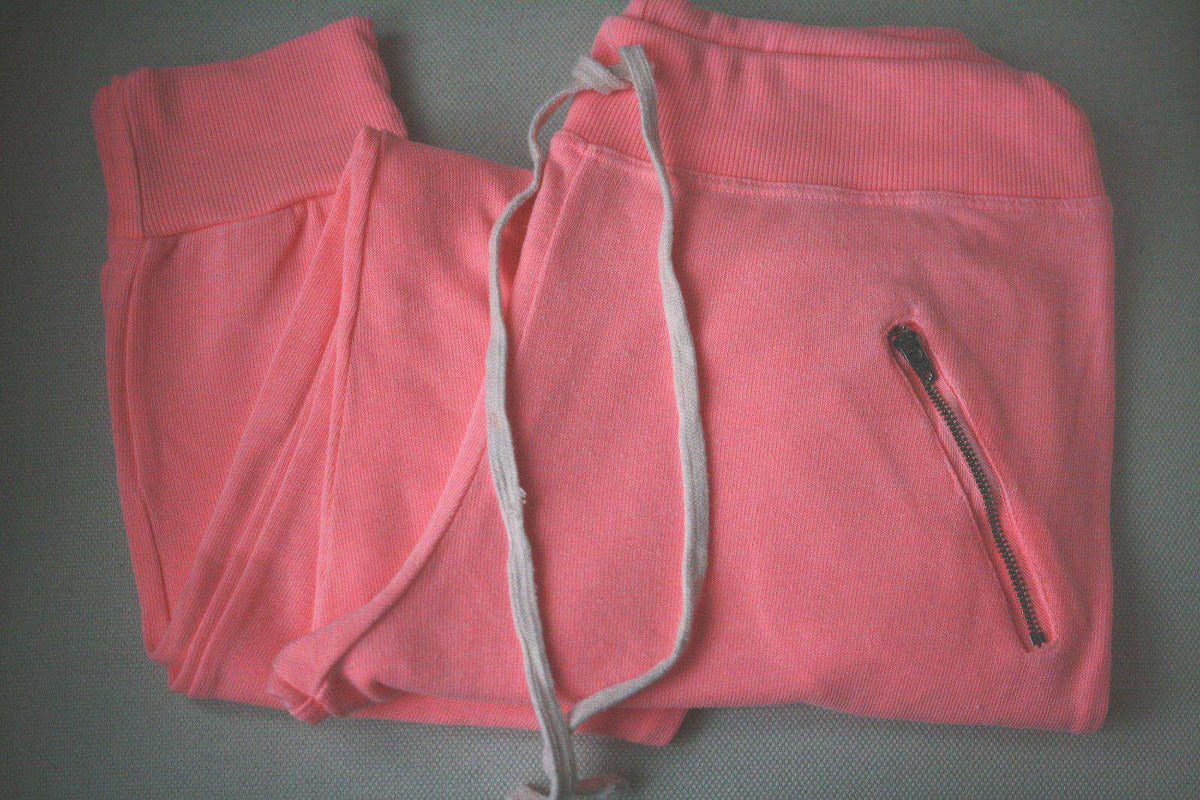 SUNDRY ZIPPER NEON ORANGE SWEATPANTS SZ 2 UK 10