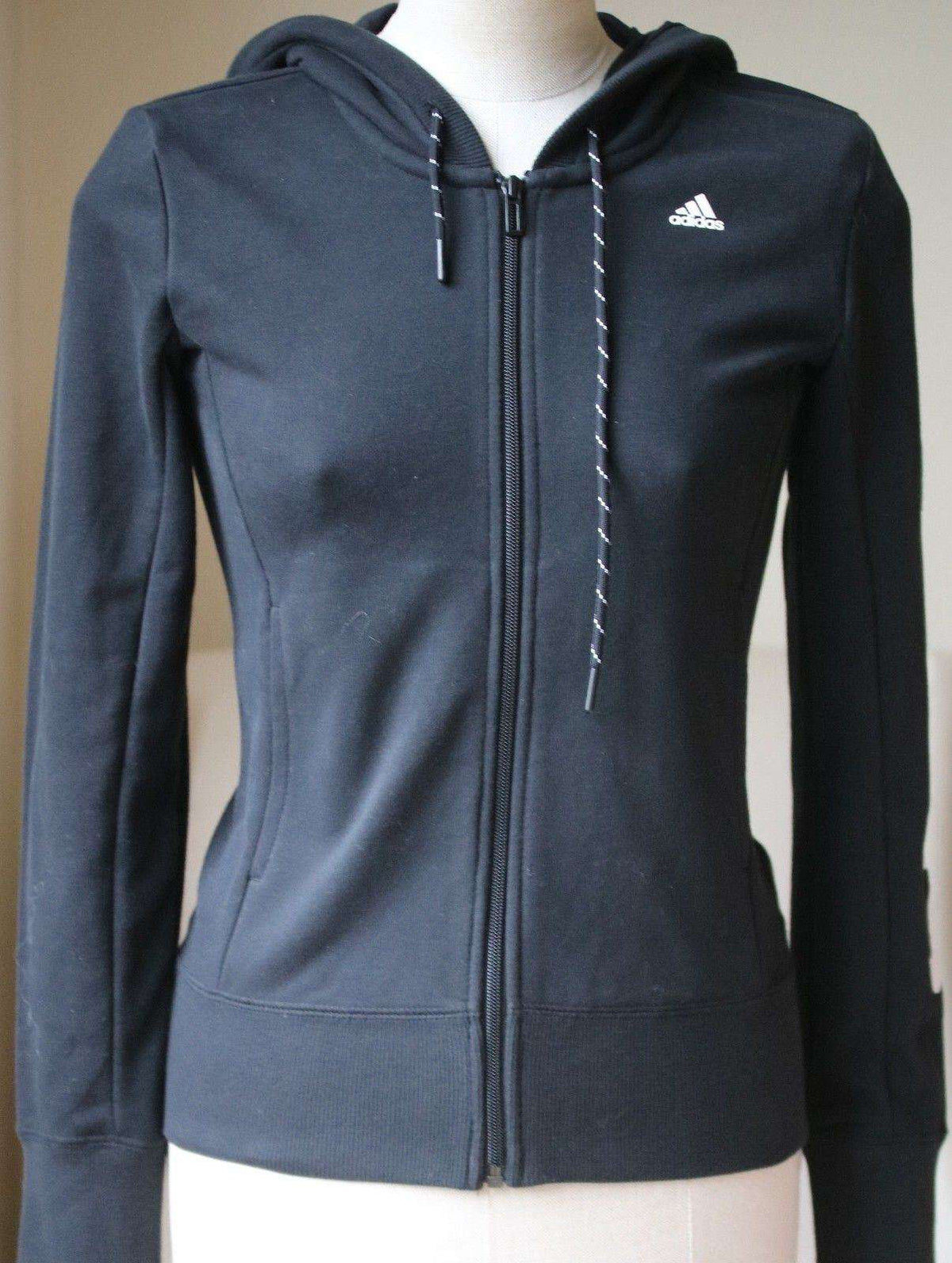 ADIDAS ESSENTIALS LINEAR FULL ZIP HOODIE XSMALL