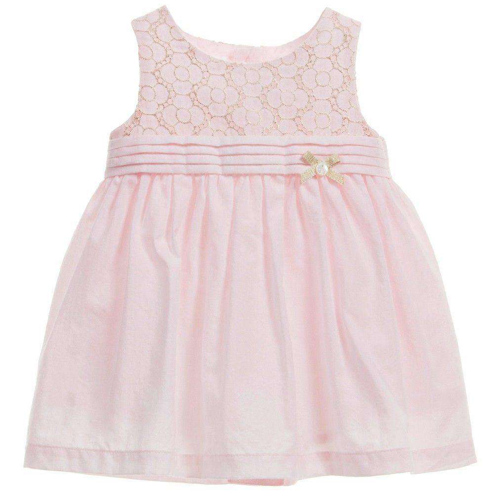 TARTINE ET CHOCOLAT BABY PINK COTTON DRESS 18 MONTHS