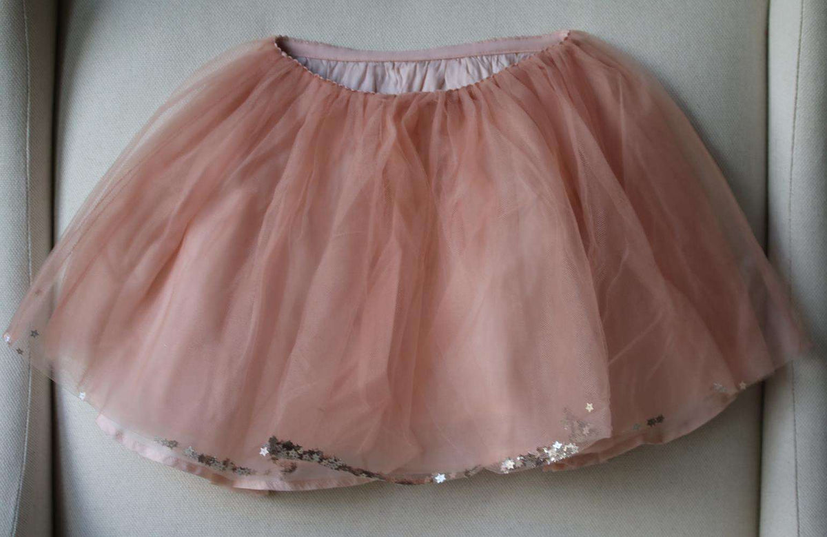 BONPOINT KIDS GIRLS SEQUIN EMBELLISHED TULLE SKIRT 6 YEARS