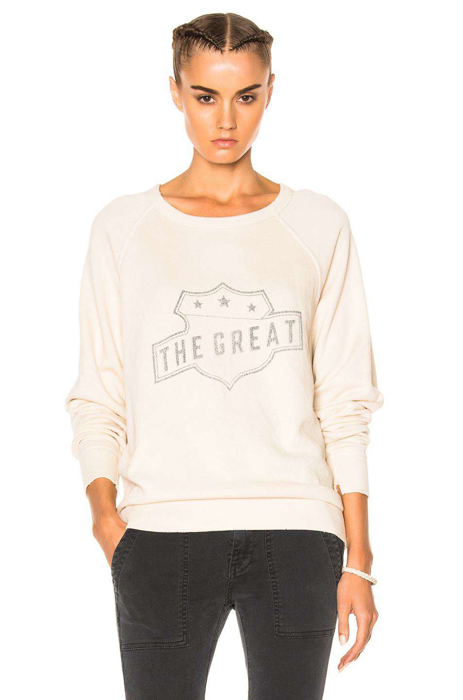THE GREAT COLLEGE BADGE COTTON SWEATER 1 UK 8
