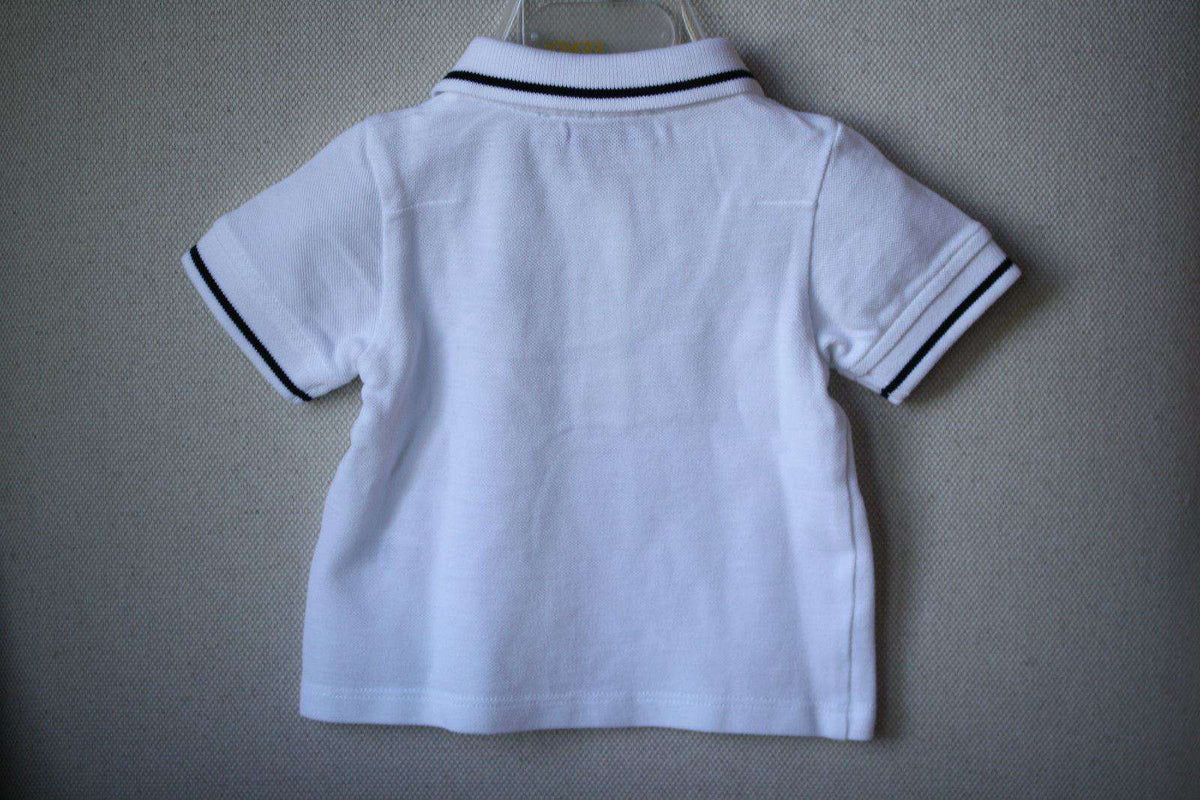 BABY DIOR WHITE POLO SHIRT 3 MONTHS
