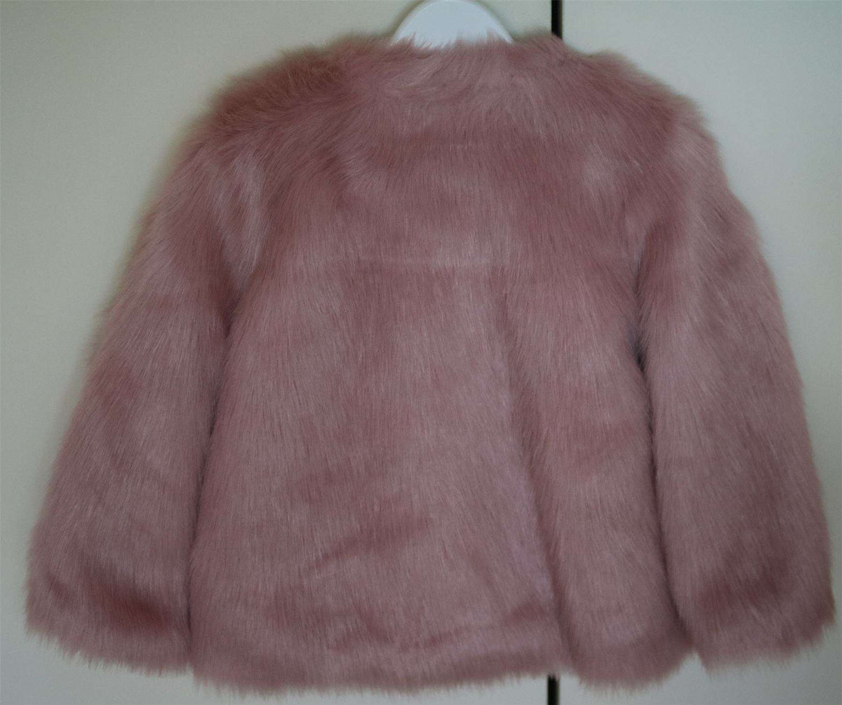 ANGEL'S FACE GIRLS PINK FUR JACKET 4-5 YEARS