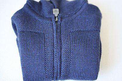 BABY DIOR NAVY WOOL HOODED JUMPER 3 MONTHS