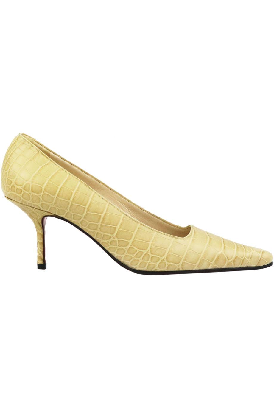 CHRISTIAN LOUBOUTIN VINTAGE CROCODILE PUMPS EU 37.5 UK 4.5 US 7.5