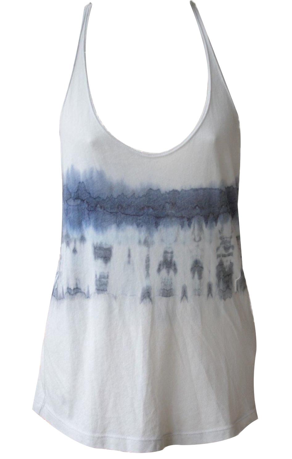 RAQUEL ALLEGRA TIE-DYE COTTON-BLEND JERSEY TANK TOP 1 UK 8