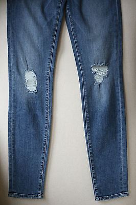 FRAME DENIM LE SKINNY DE JEANNE DISTRESSED JEANS W25 UK 6/8