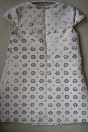 LA STUPENDERIA BABY GOLD FLORAL DRESS 4 YEARS
