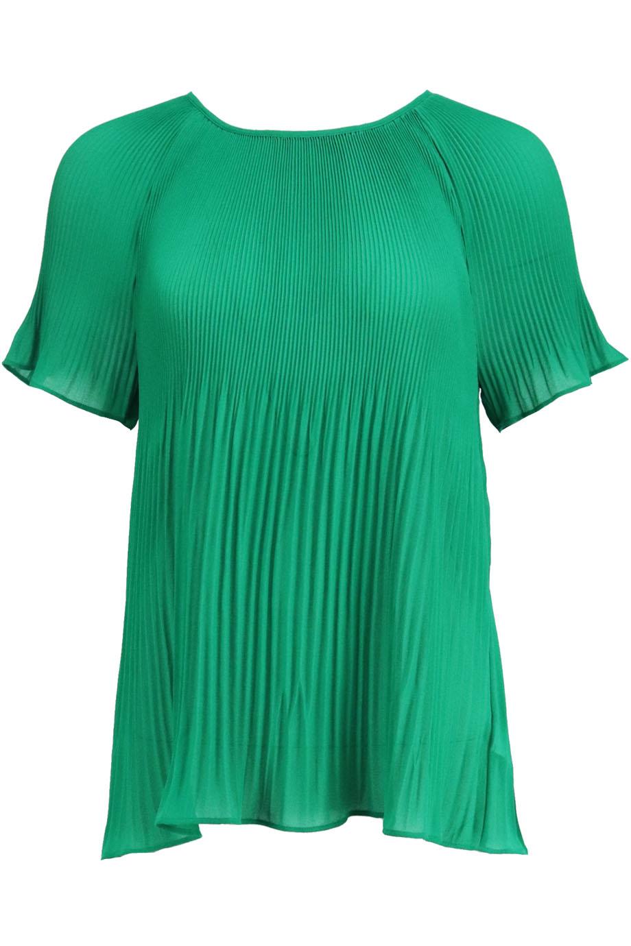MICHAEL MICHAEL KORS PLEATED GEORGETTE TOP LARGE