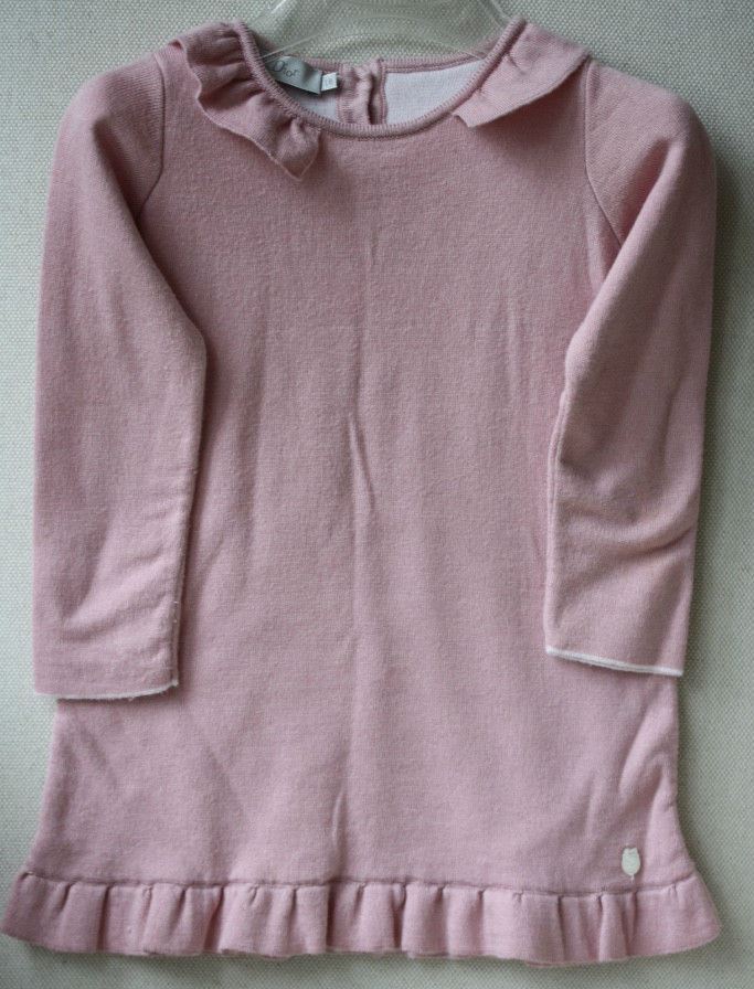 BABY DIOR PINK COTTON CASHMERE BLEND DRESS 18 MONTHS