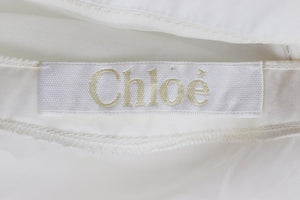 CHLOÉ CROPPED SILK TOP SMALL