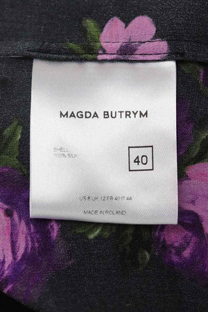 MAGDA BUTRYM PESARO FLORAL PRINT SILK MINI DRESS FR 40 UK 12