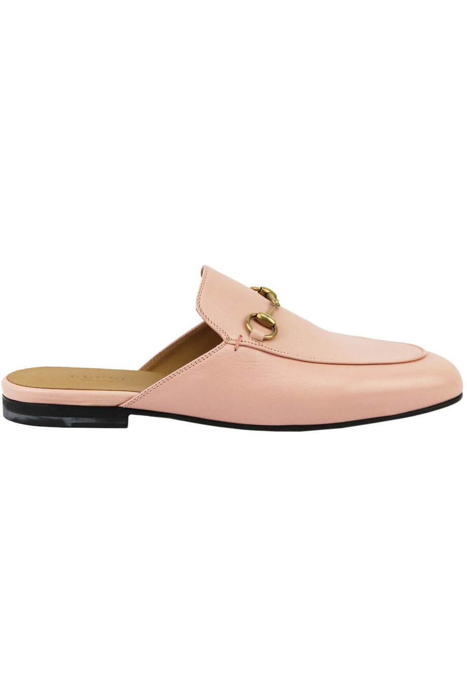 GUCCI PRINCETOWN HORSEBIT DETAILED LEATHER SLIPPERS EU 38 UK 5 US 8