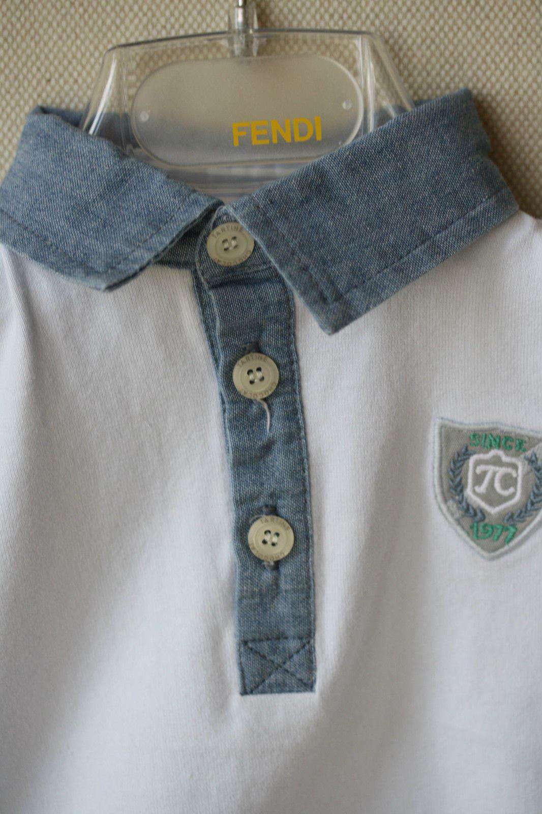 TARTINE ET CHOCOLAT BABY BLUE POLO SHIRT 3 MONTHS