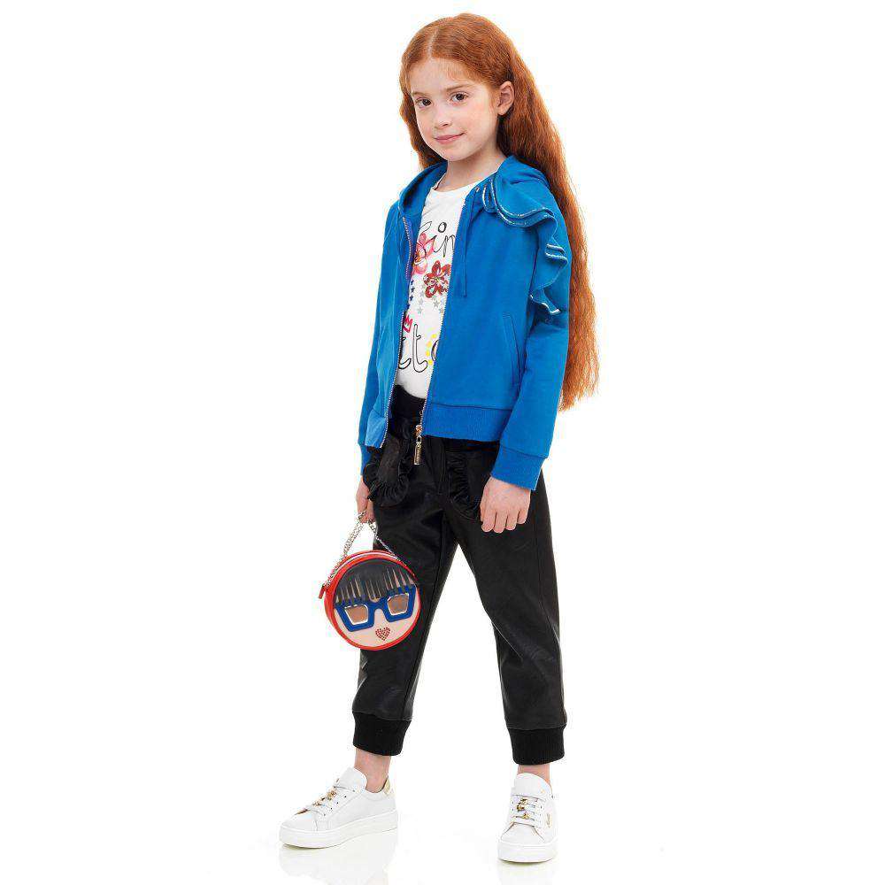 SIMONETTA GIRLS LEATHER-LOOK TROUSERS 4 YEARS