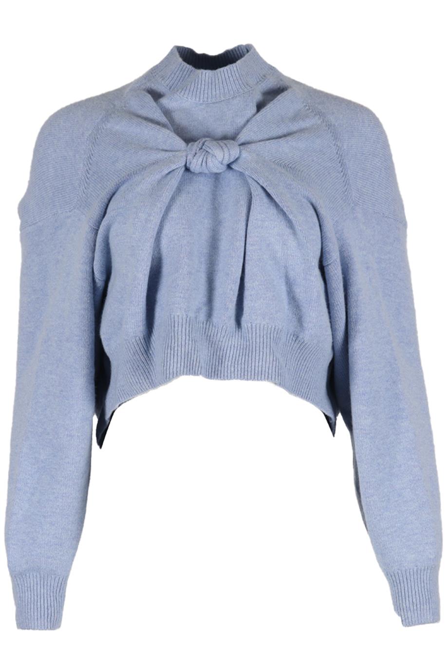 ALEXANDER WANG KNOTTED WOOL AND CASHMERE BLEND SWEATER SMALL