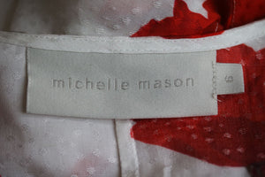 MICHELLE MASON FLUTTER SLEEVE WRAP MINI DRESS US 6 UK 10
