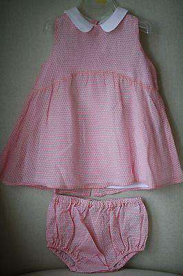 FENDI BABY PINK SILK FF DRESS WITH BLOOMERS 18 MONTHS