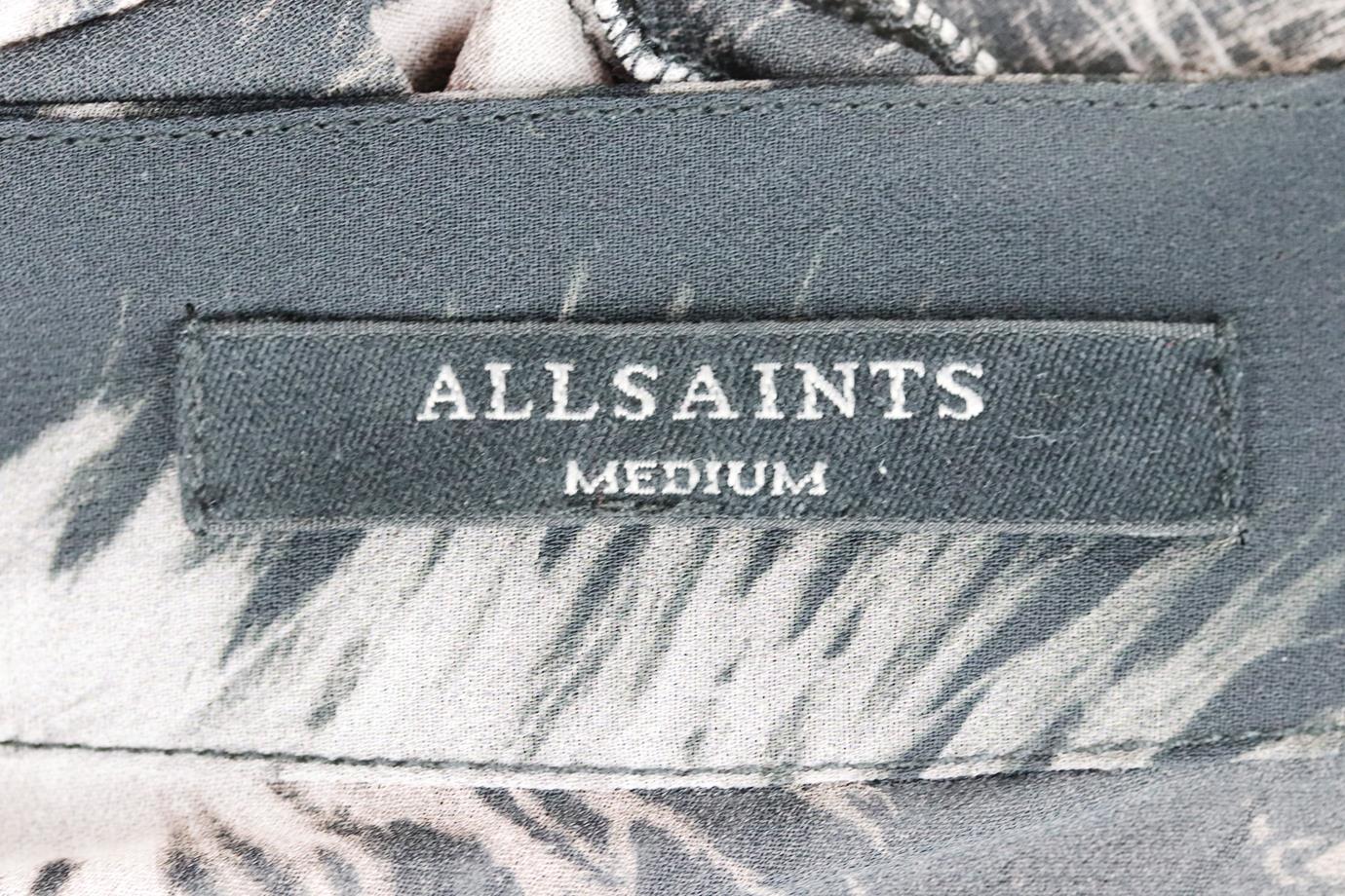 ALL SAINTS PRINTED CREPE ROBE MEDIUM