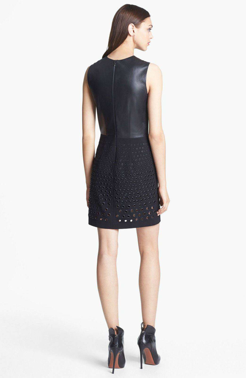 robert rodriguez leather dress Robert Rodriguez leather sheath dress
