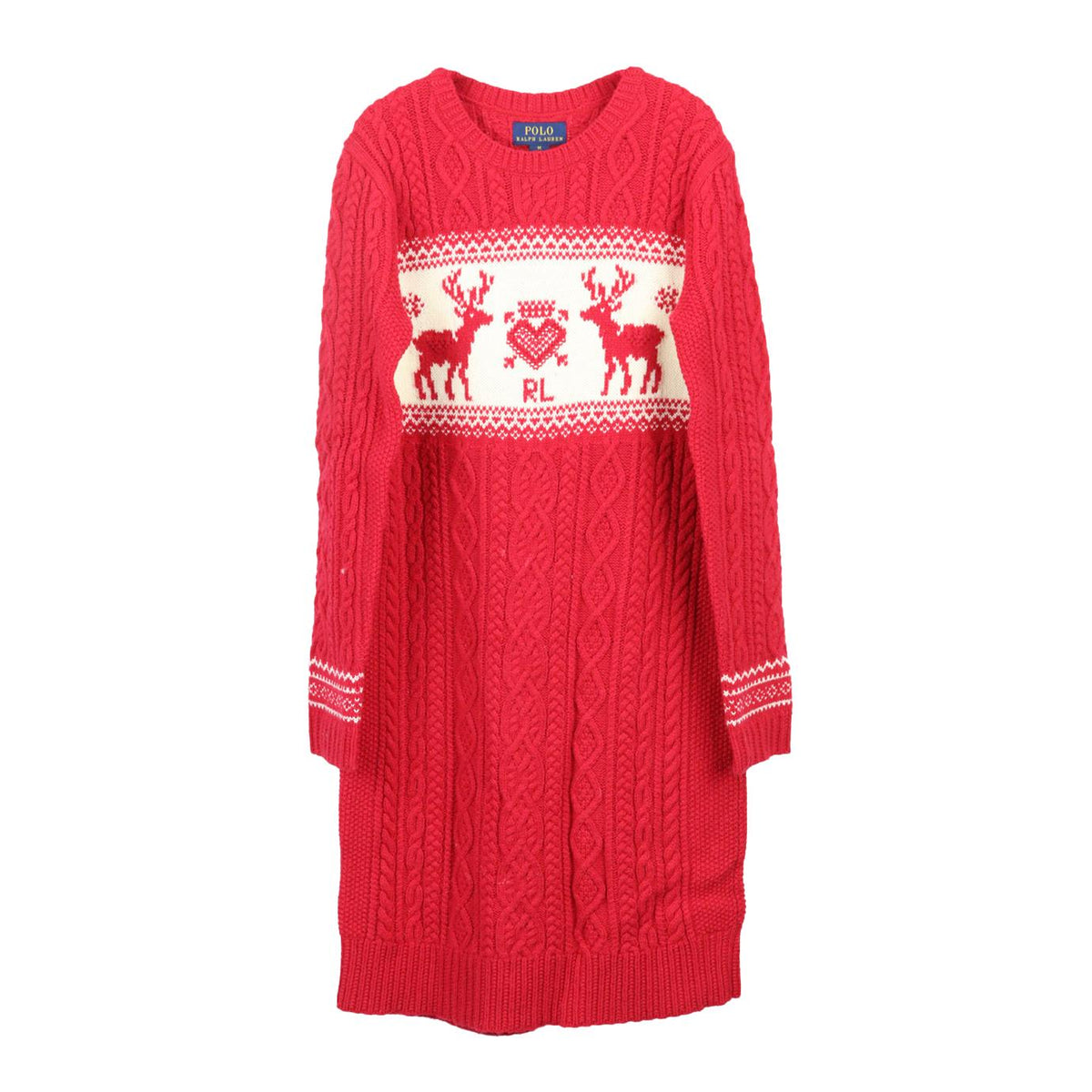 POLO RALPH LAURENT KIDS GIRLS KNITTED DRESS 8-10 YEARS