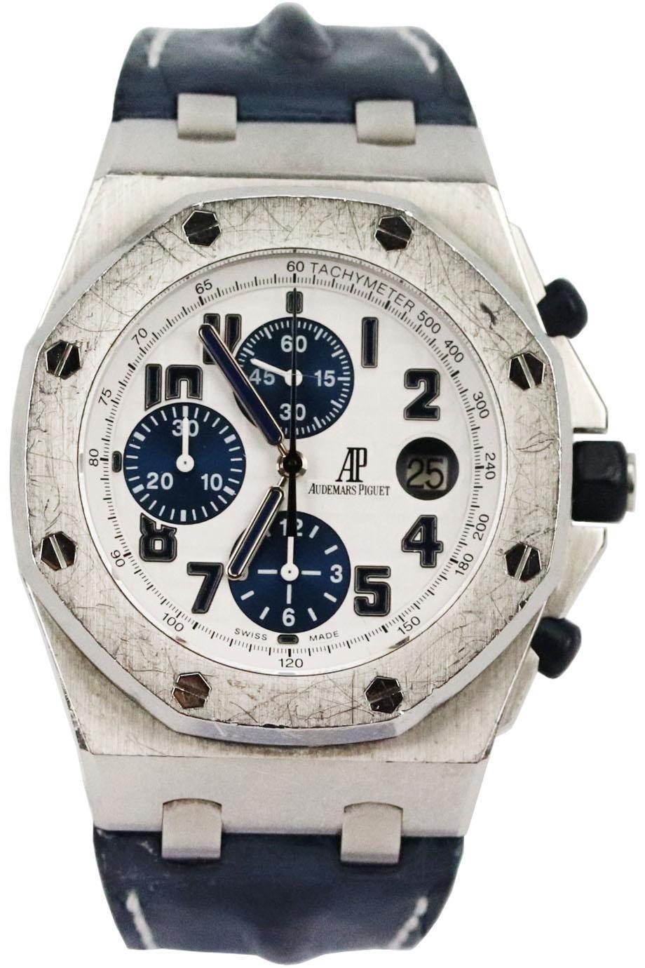 AUDEMAR PIGUET ROYAL OAK OFFSHORE CHRONOGRAPH 42MM NAVY MODEL WRIST WATCH