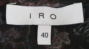 IRO CICLONE PRINTED SILK-SATIN DRESS FR 40 UK 12