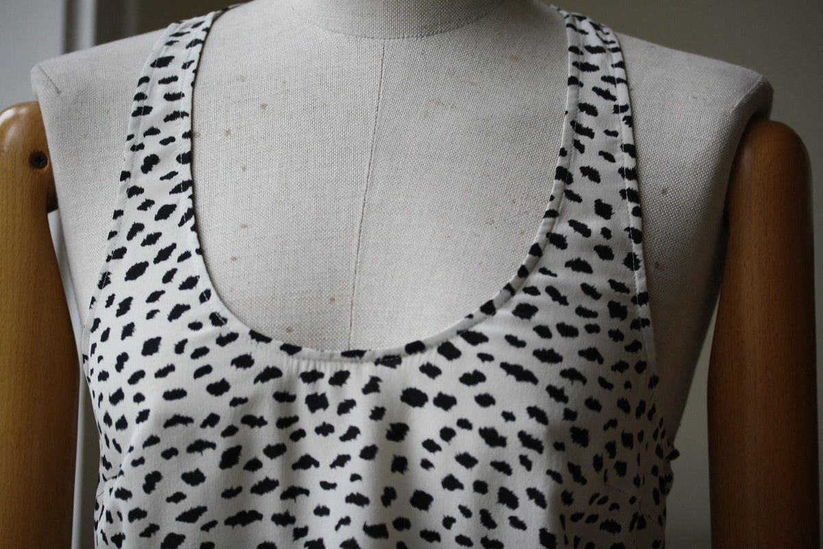JOIE DREW SILK DOT TANK TOP SMALL
