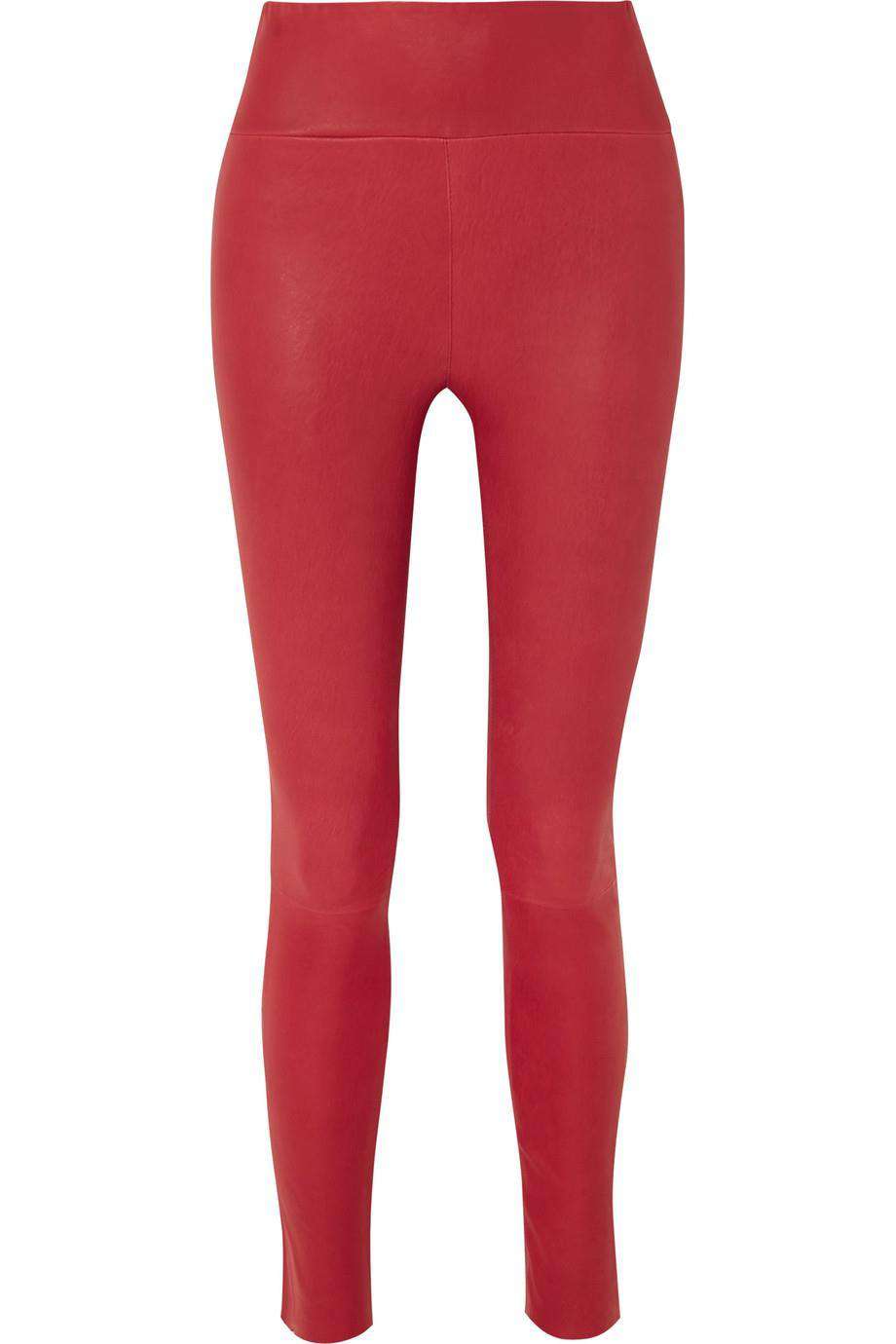SPRWMN HIGH RISE LEATHER LEGGINGS SMALL