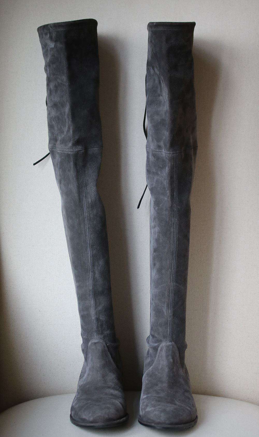 STUART WEITZMAN LOWLAND SUEDE OVER-THE-KNEE BOOTS EU 39.5 UK 6.5 US 9