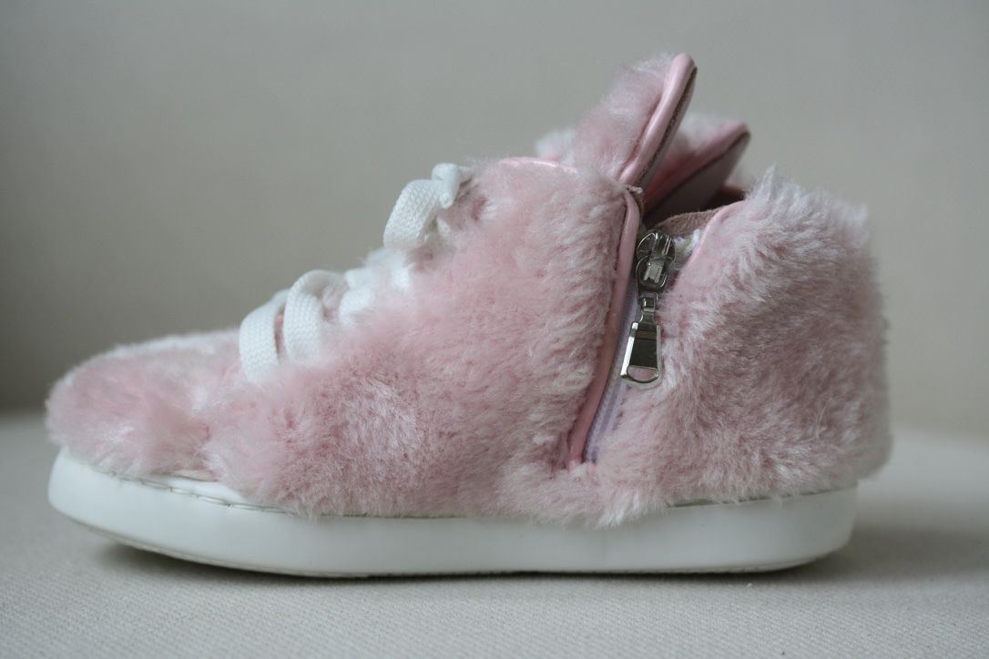 MINNA PARIKKA BABY FAUX FUR HIGH TOP SNEAKERS SHOES EU 21 UK 4/5
