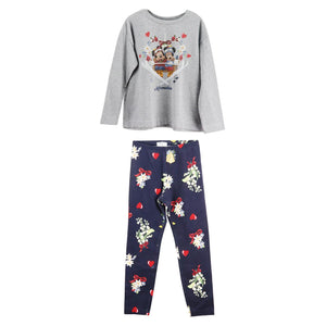 MONNALISA KIDS GIRLS COTTON TOP AND LEGGINGS SET 8 YEARS