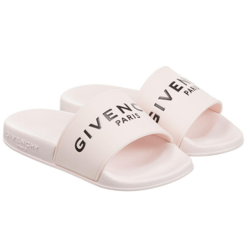 GIVENCHY KIDS GIRLS LOGO RUBBER SLIDES EU 30 UK 11