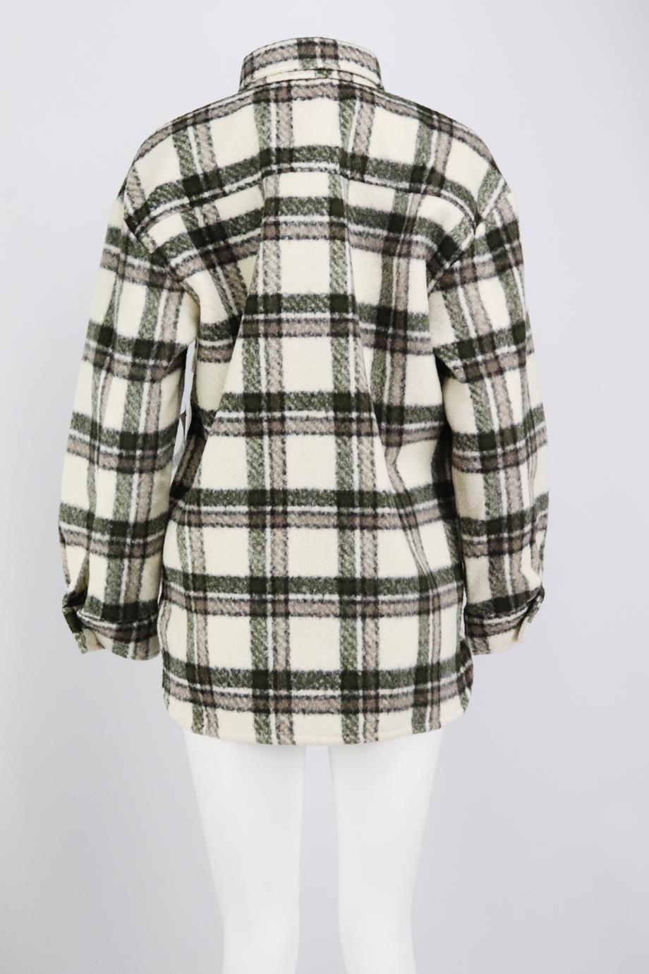 BARDROT CHECKED WOOL BLEND JACKET SMALL