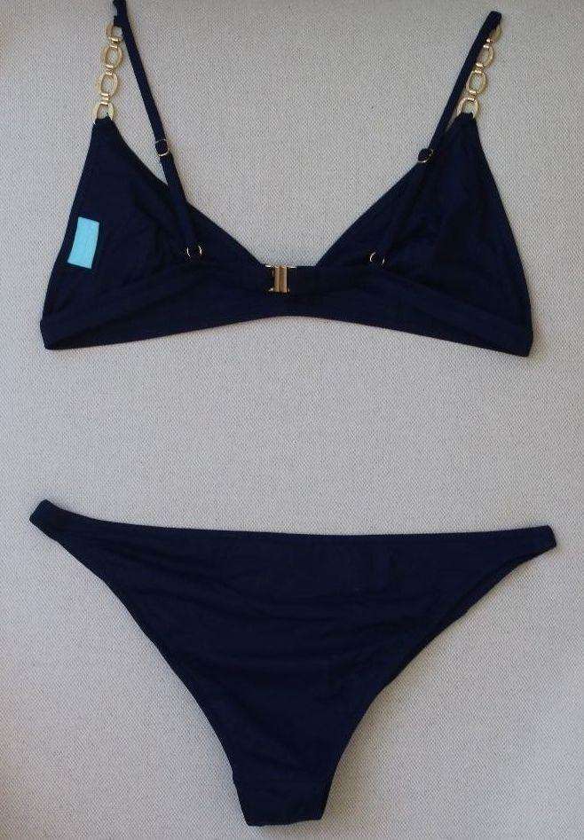 MELISSA ODABASH MEXICO NAVY CHAIN BIKINI UK 10/14