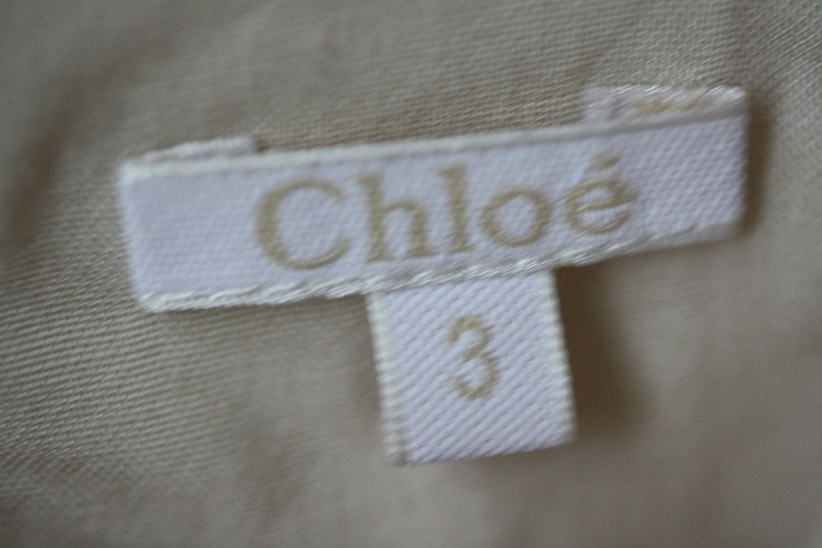CHLOE BABY IVORY FEATHER PRINT BLOUSE TOP 3 YEARS