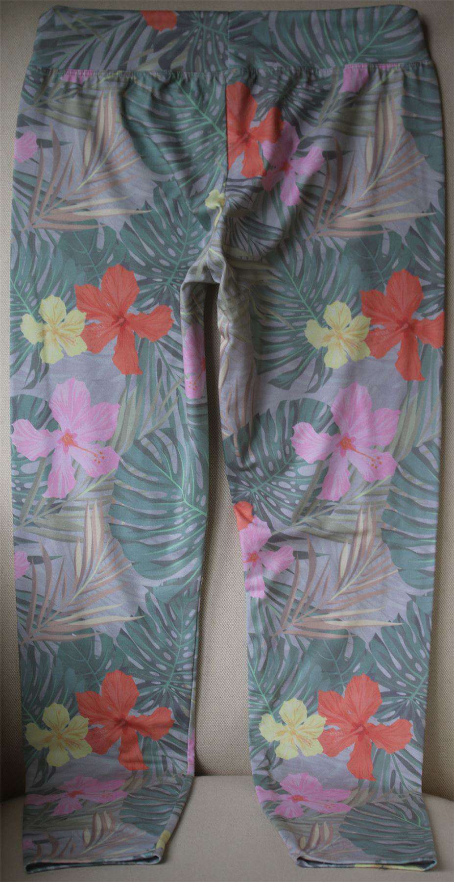 SUNDRY FLORAL AND PALM PRINT SKINNY SWEATPANTS MEDIUM