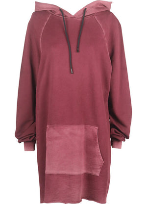 COTTON CITIZEN MILAN COTTON TERRY HOODED MINI DRESS MEDIUM