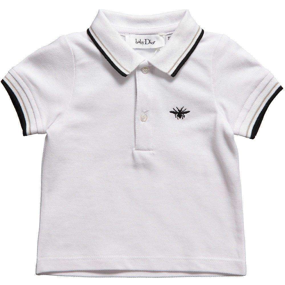 BABY DIOR WHITE POLO SHIRT 3 MONTHS