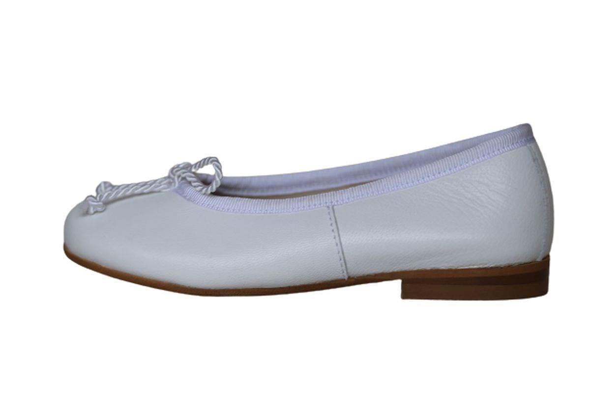 OSCAR DE LA RENTA GIRLS WHITE LEATHER FLATS EU 25 UK 7.5