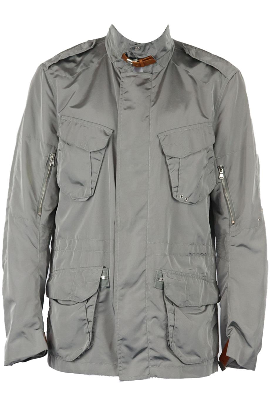 RALPH LAUREN BLACK LABEL MEN'S LEATHER TRIMMED SHELL UTILITY JACKET LARGE